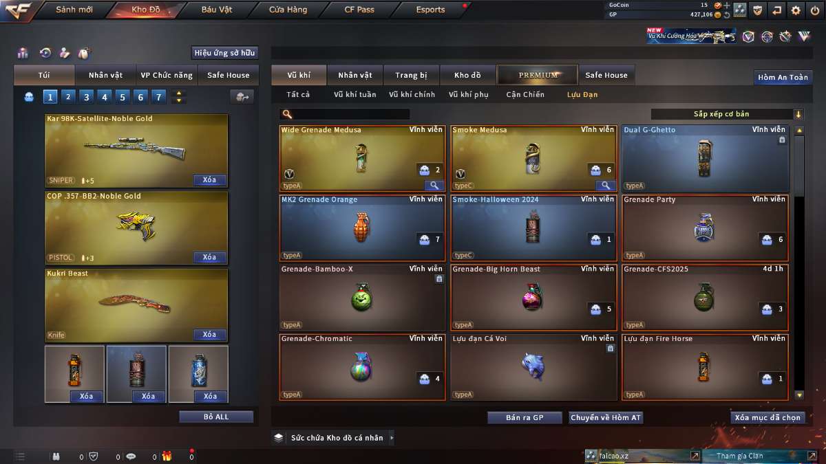 shop acc cf uy tin gia re